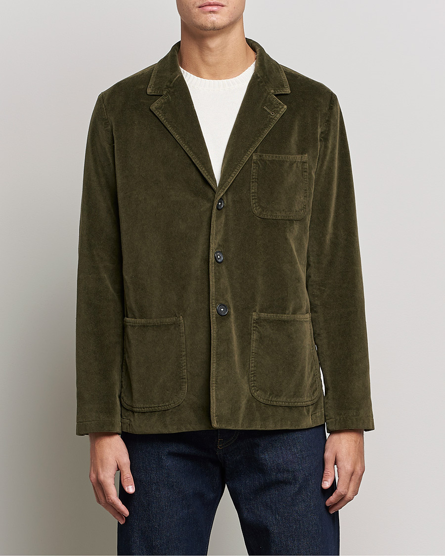 Homme | Blazers | Massimo Alba | Baglietto Velvet Jacket Military