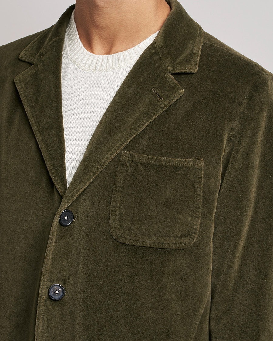 Homme | Blazers | Massimo Alba | Baglietto Velvet Jacket Military
