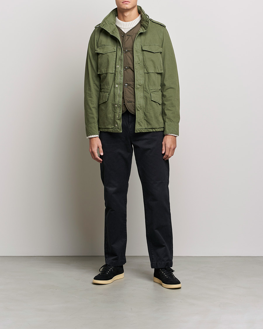 Homme | Manteaux Et Vestes | Aspesi | Minifield Cotton Jacket Sage