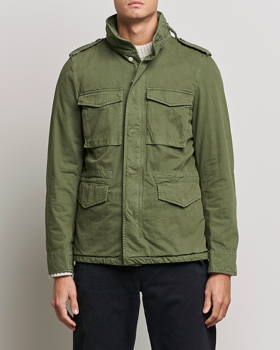 Homme | Manteaux Et Vestes | Aspesi | Minifield Cotton Jacket Sage