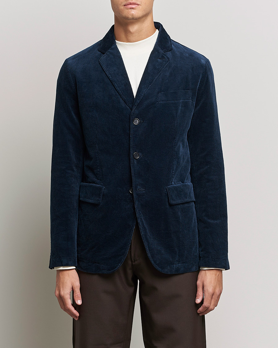 Homme | Blazers | Aspesi | Corduroy Blazer Navy