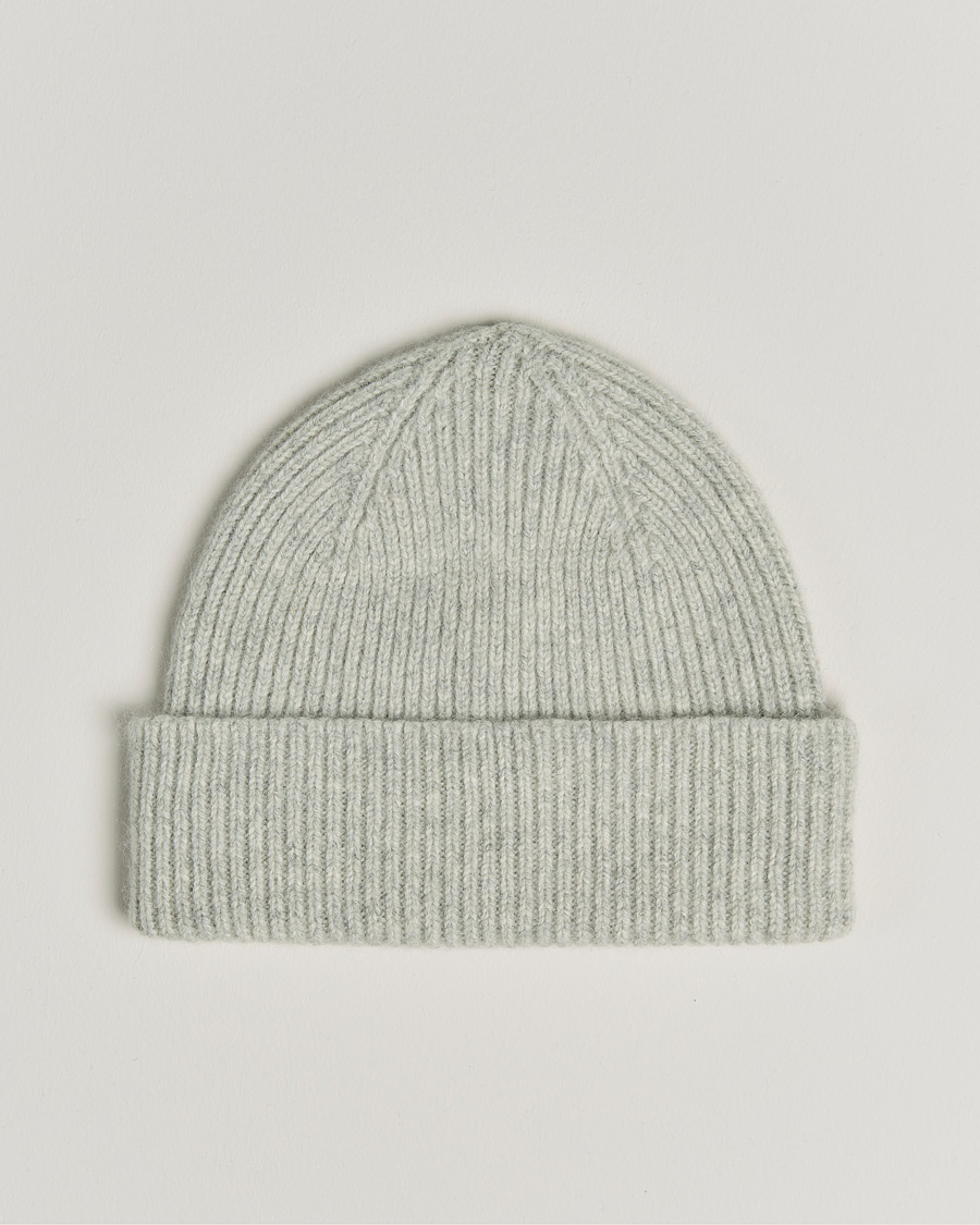 Heren | Mutsen | Le Bonnet | Lambswool/Caregora Beanie Silver