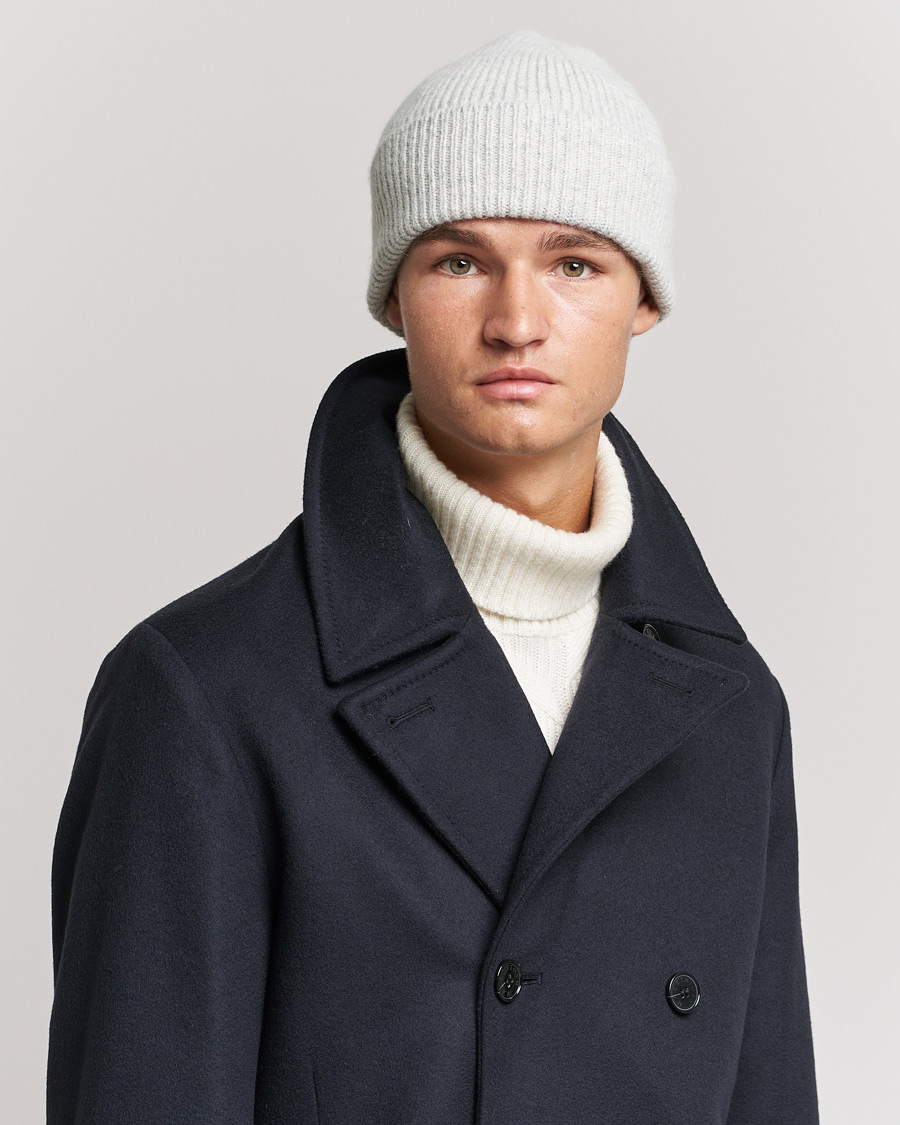 Homme | Le Bonnet Lambswool/Caregora Beanie Silver | Le Bonnet | Lambswool/Caregora Beanie Silver