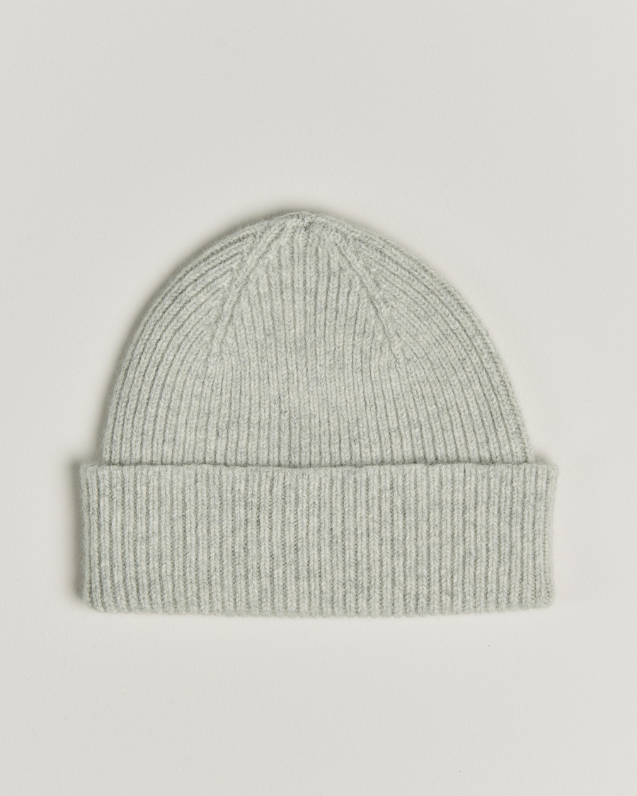 Heren | Mutsen | Le Bonnet | Lambswool/Caregora Beanie Silver