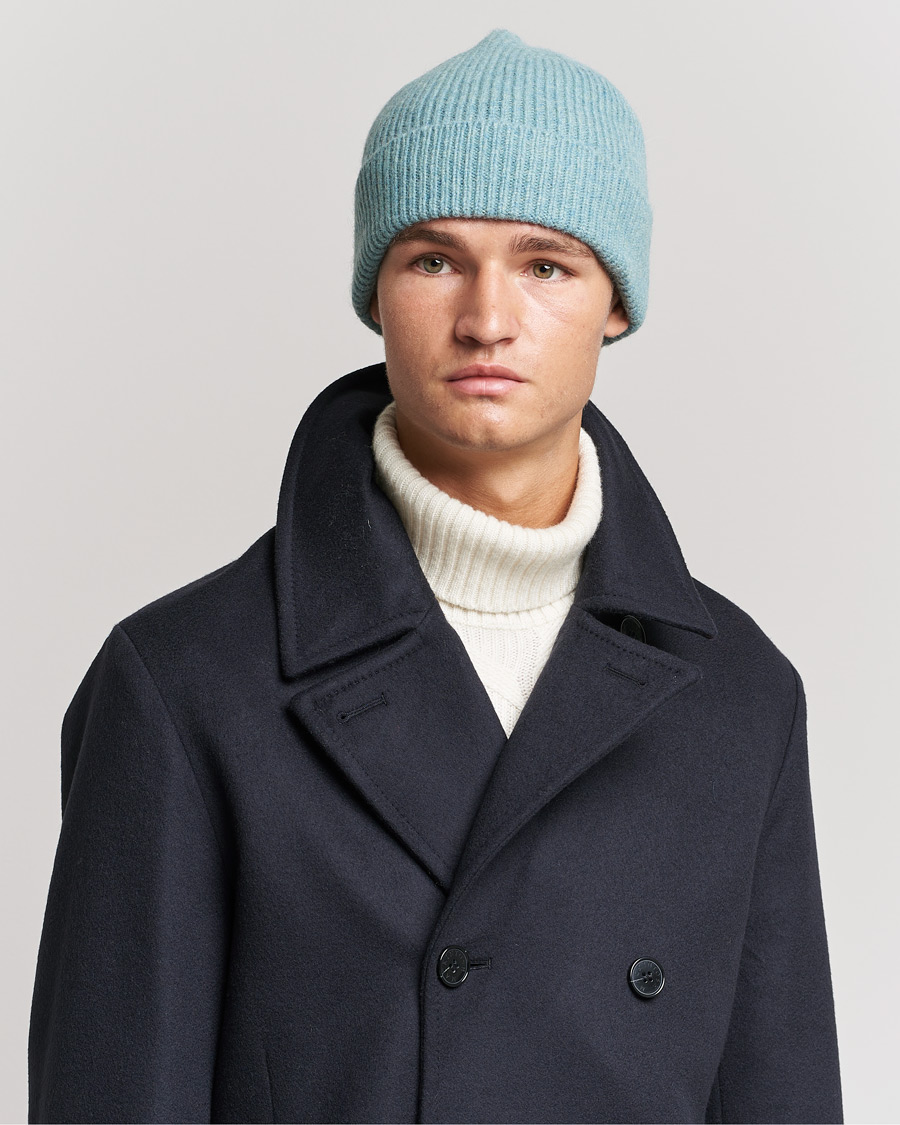 Heren | Le Bonnet Lambswool/Caregora Beanie Basil | Le Bonnet | Lambswool/Caregora Beanie Basil