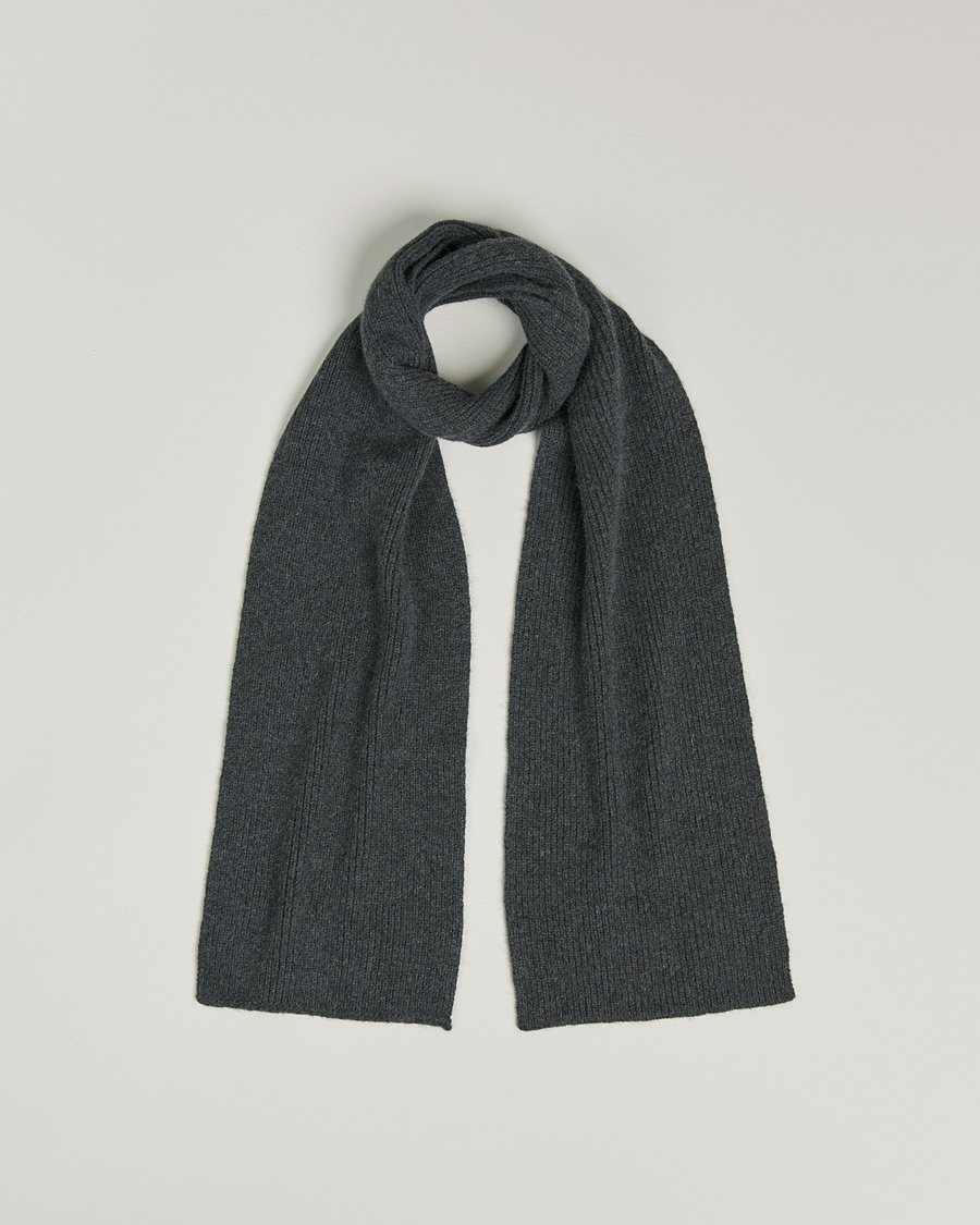 Heren | Sjaals | Le Bonnet | Lambswool/Caregora Scarf Graphite