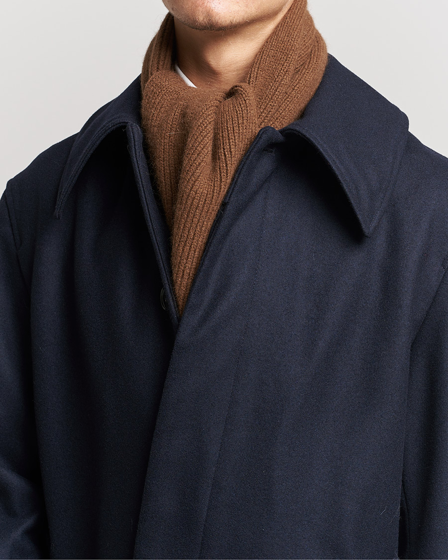 Heren | Sjaals | Le Bonnet | Lambswool/Caregora Scarf Walnut