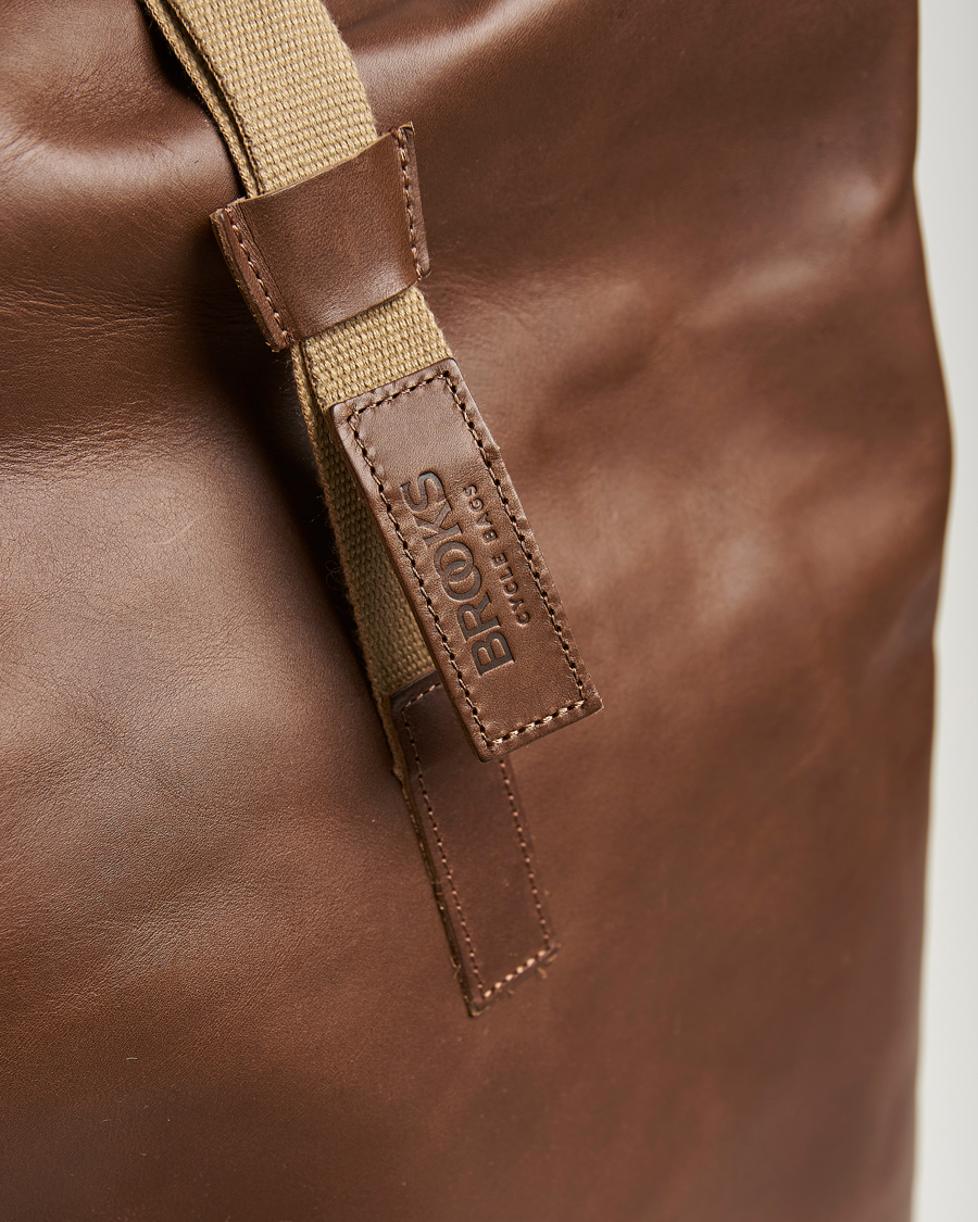 Heren | Tassen | Brooks England | Pickwick Large Leather Backpack Dark Tan