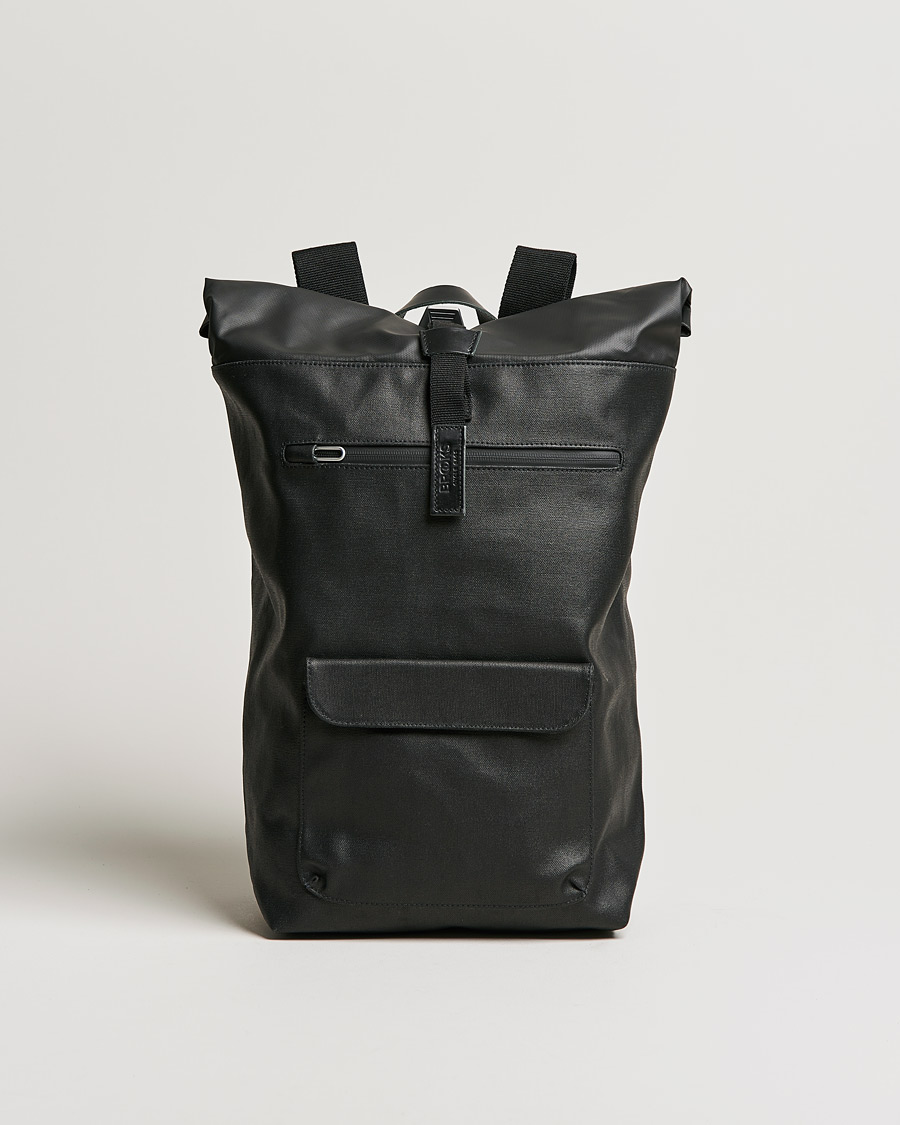 Homme | Brooks England Rivington Cotton Canvas 18L Rolltop Backpack Black | Brooks England | Rivington Cotton Canvas 18L Rolltop Backpack Black