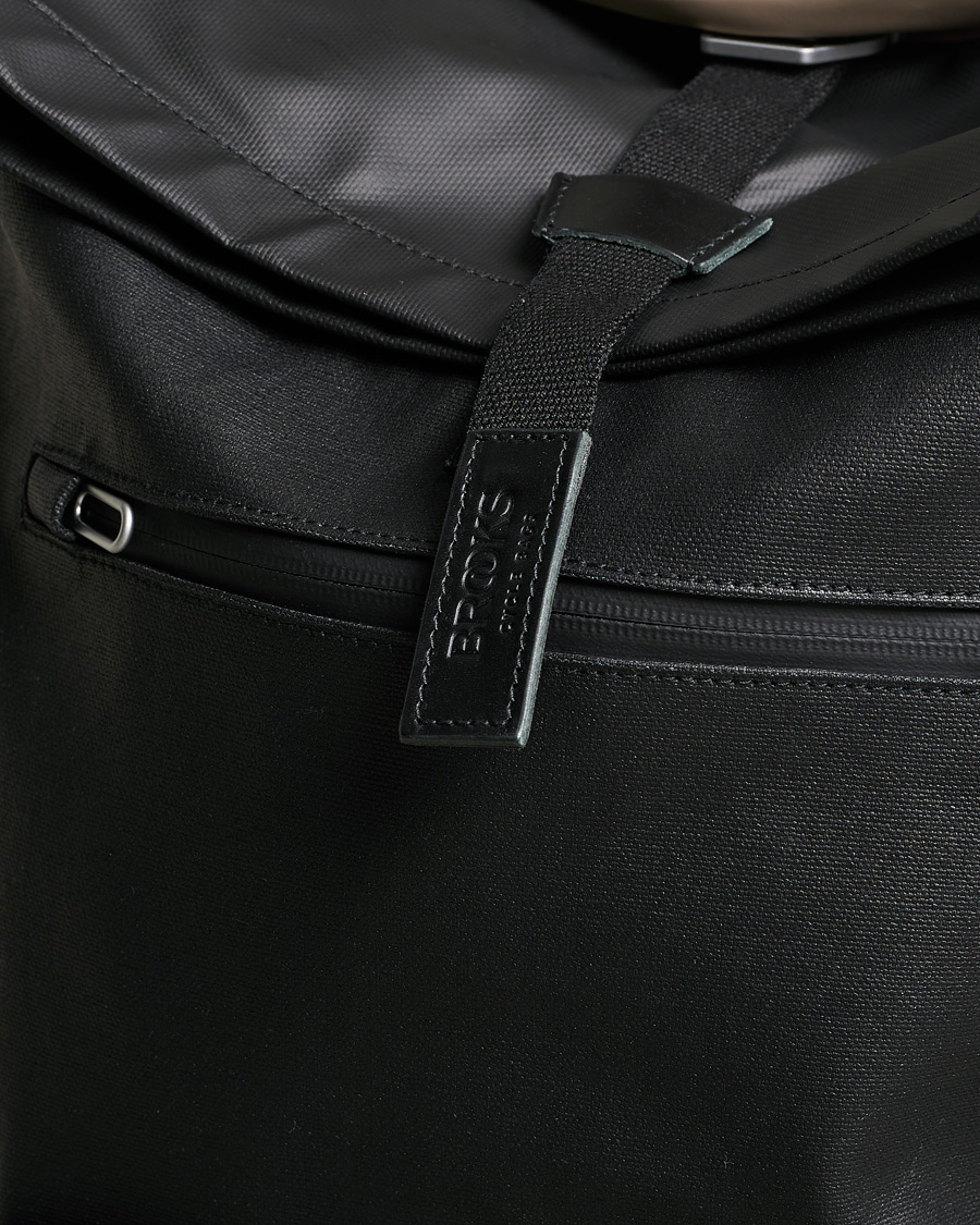 Homme | Brooks England Rivington Cotton Canvas 18L Rolltop Backpack Black | Brooks England | Rivington Cotton Canvas 18L Rolltop Backpack Black