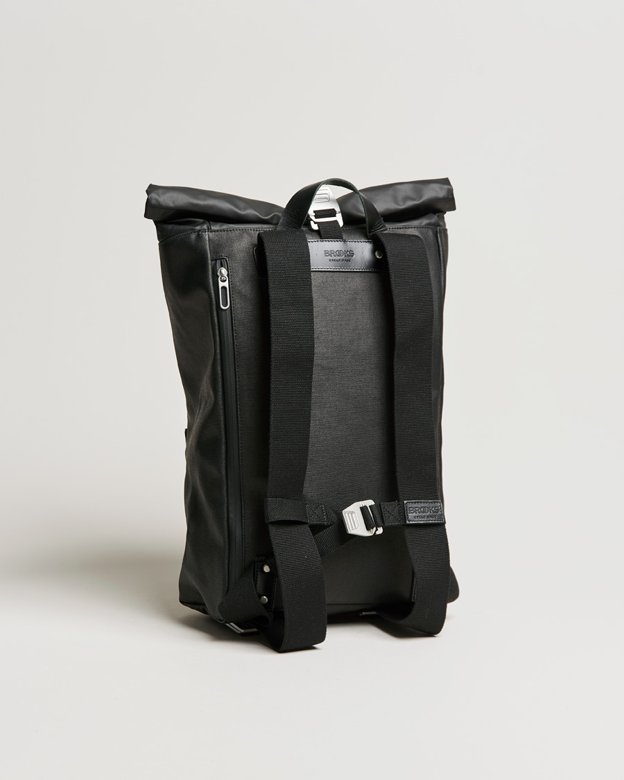 Homme | Brooks England Rivington Cotton Canvas 18L Rolltop Backpack Black | Brooks England | Rivington Cotton Canvas 18L Rolltop Backpack Black