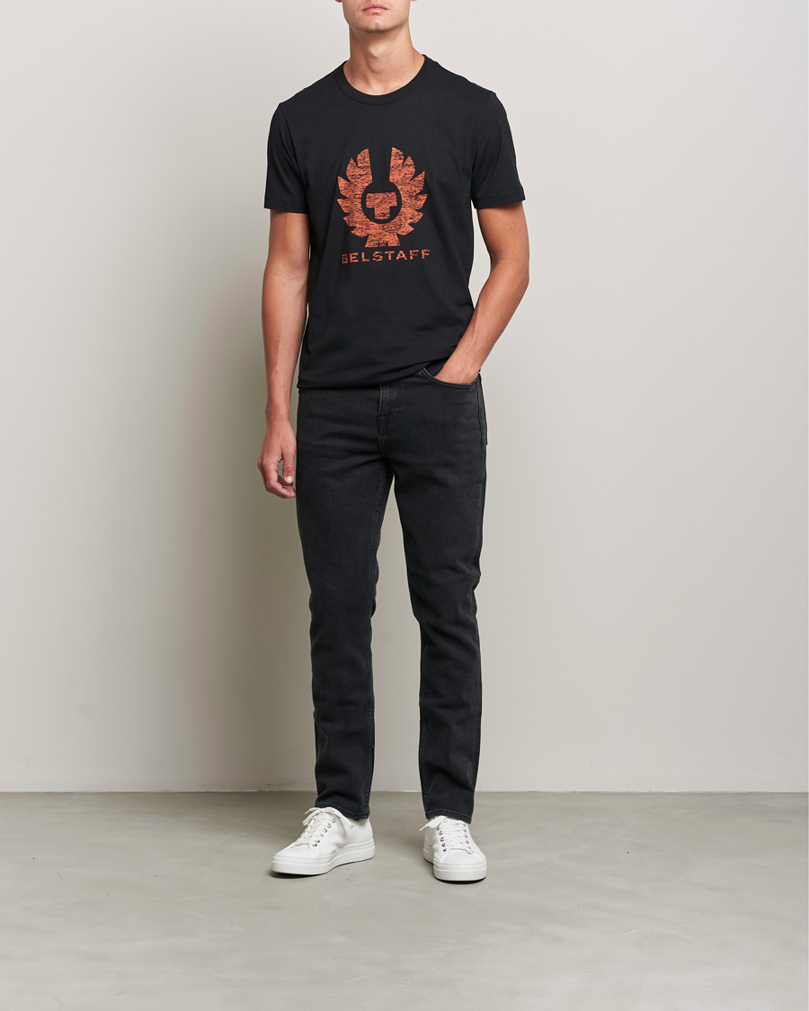 Homme | T-shirts | Belstaff | Coteland Logo Crew Neck Tee Black/Orange