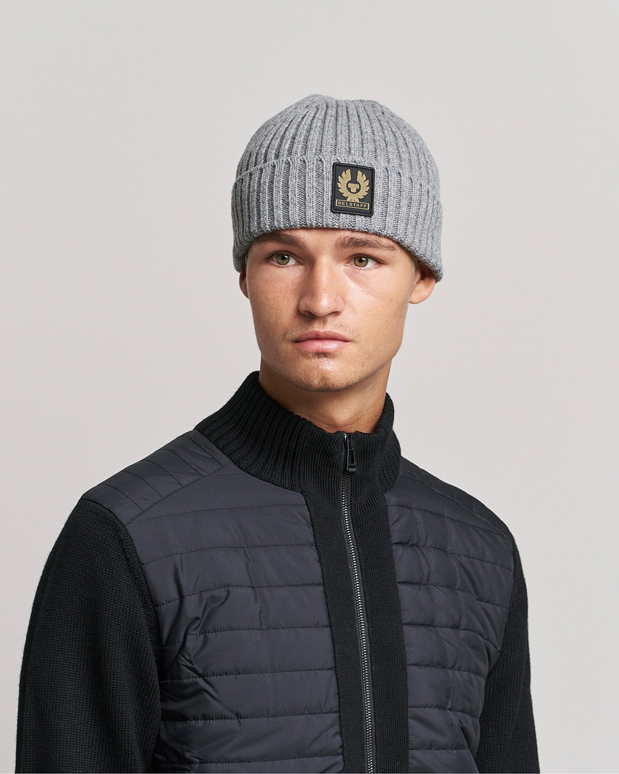 Homme | Belstaff Watch Wool Beanie Pale Grey Melange | Belstaff | Watch Wool Beanie Pale Grey Melange