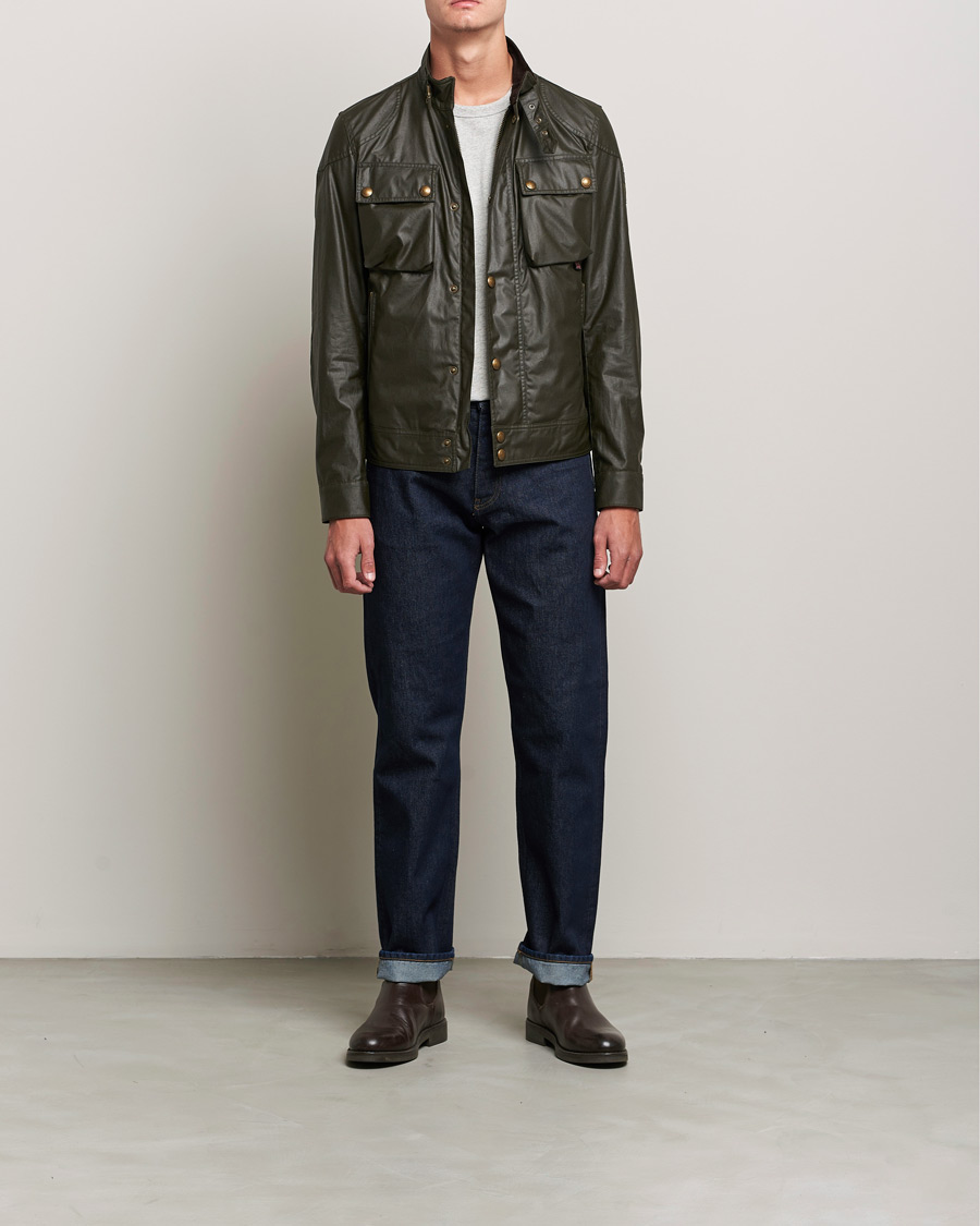 Homme | Manteaux Et Vestes | Belstaff | Racemaster Waxed Jacket Faded Olive