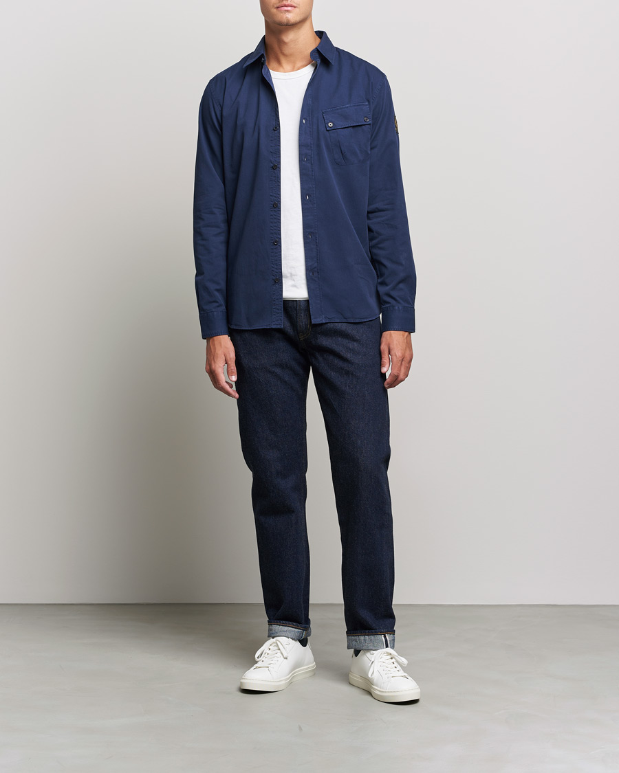 Heren | Overhemden | Belstaff | Pitch Cotton Pocket Shirt Deep Navy