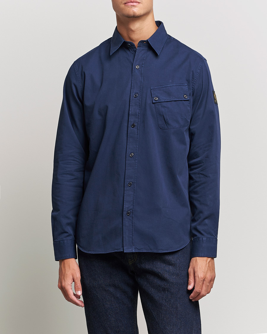 Heren | Overhemden | Belstaff | Pitch Cotton Pocket Shirt Deep Navy