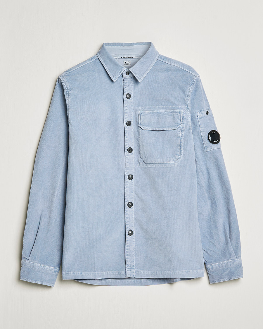 Heren | Overhemden | C.P. Company | Corduroy Lens Overshirt Light Blue