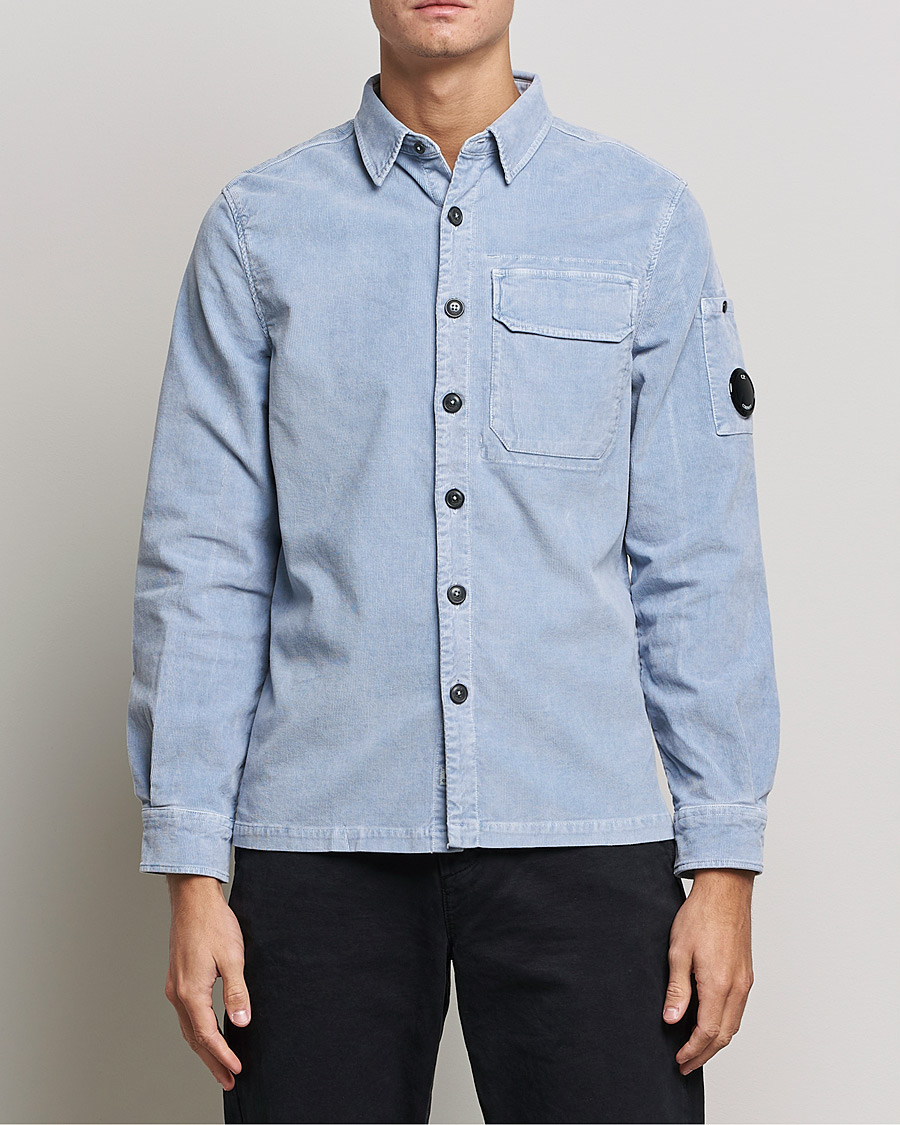 Heren | Overhemden | C.P. Company | Corduroy Lens Overshirt Light Blue
