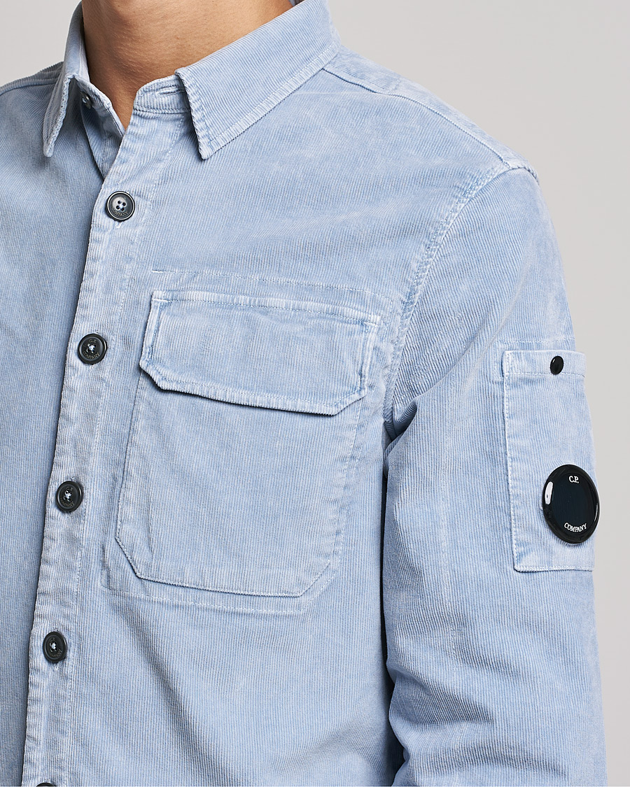 Heren | Overhemden | C.P. Company | Corduroy Lens Overshirt Light Blue