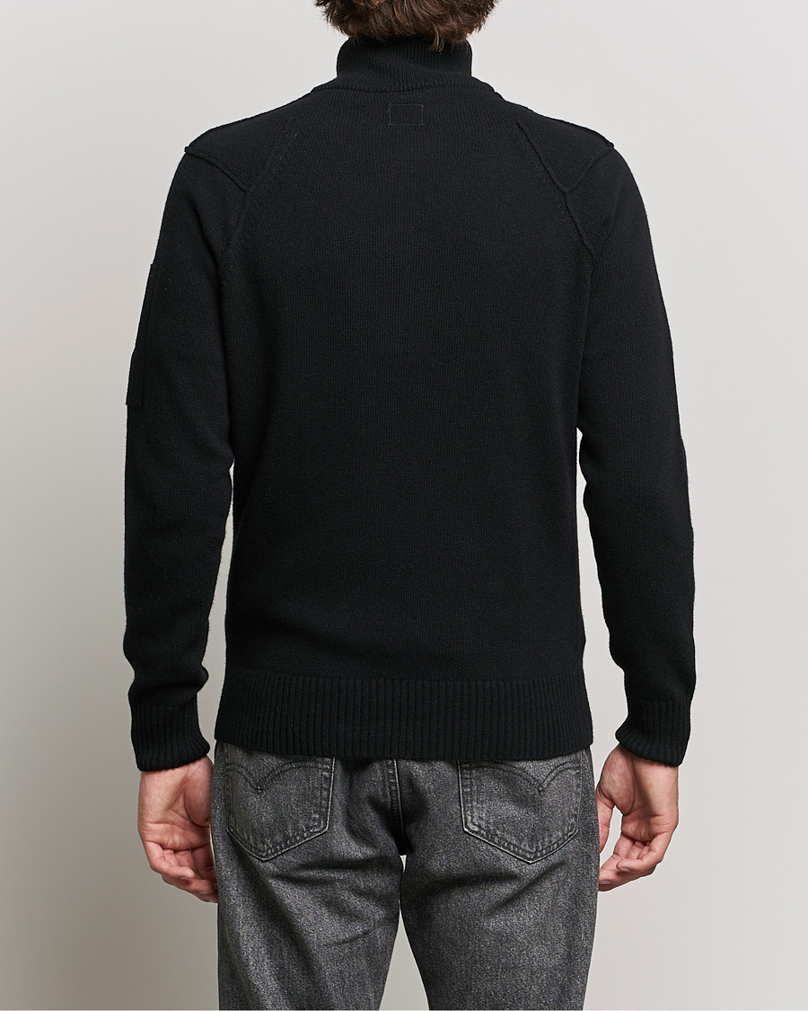 Homme | Pulls Et Tricots | C.P. Company | Lambswool Lens Half Zip Black