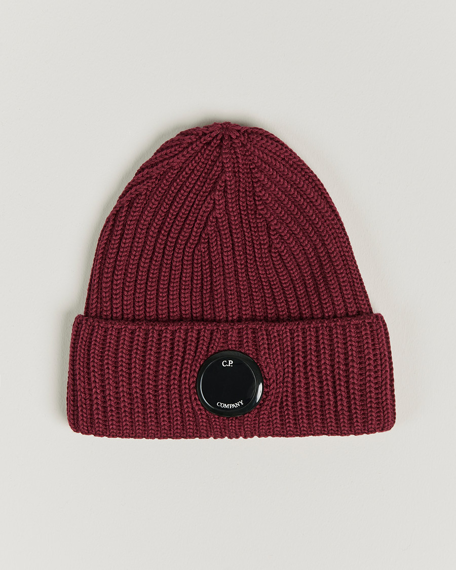 Homme | C.P. Company Knitted Merino Lens Beanie Bordeaux | C.P. Company | Knitted Merino Lens Beanie Bordeaux