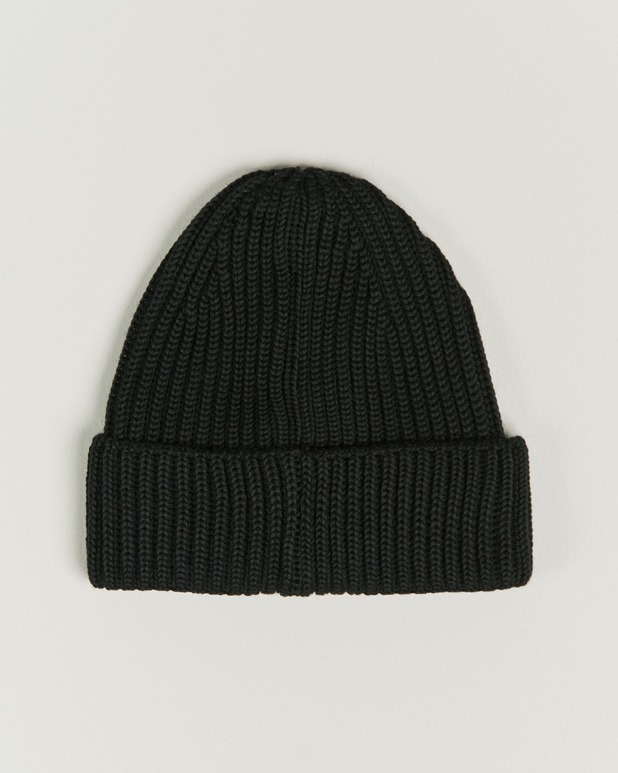Heren | C.P. Company Knitted Merino Lens Beanie Black | C.P. Company | Knitted Merino Lens Beanie Black