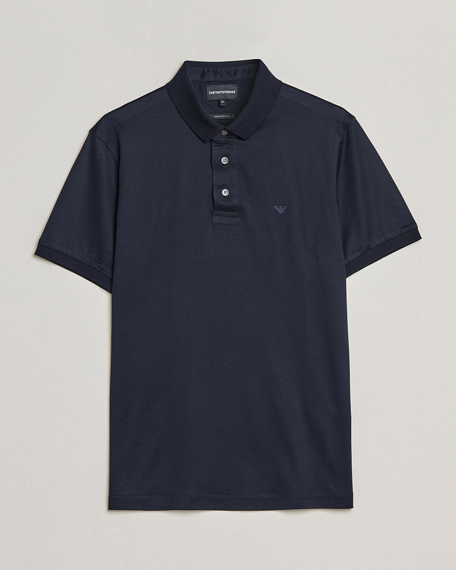 Heren | Polo's | Emporio Armani | Cotton Stretch Pique Navy