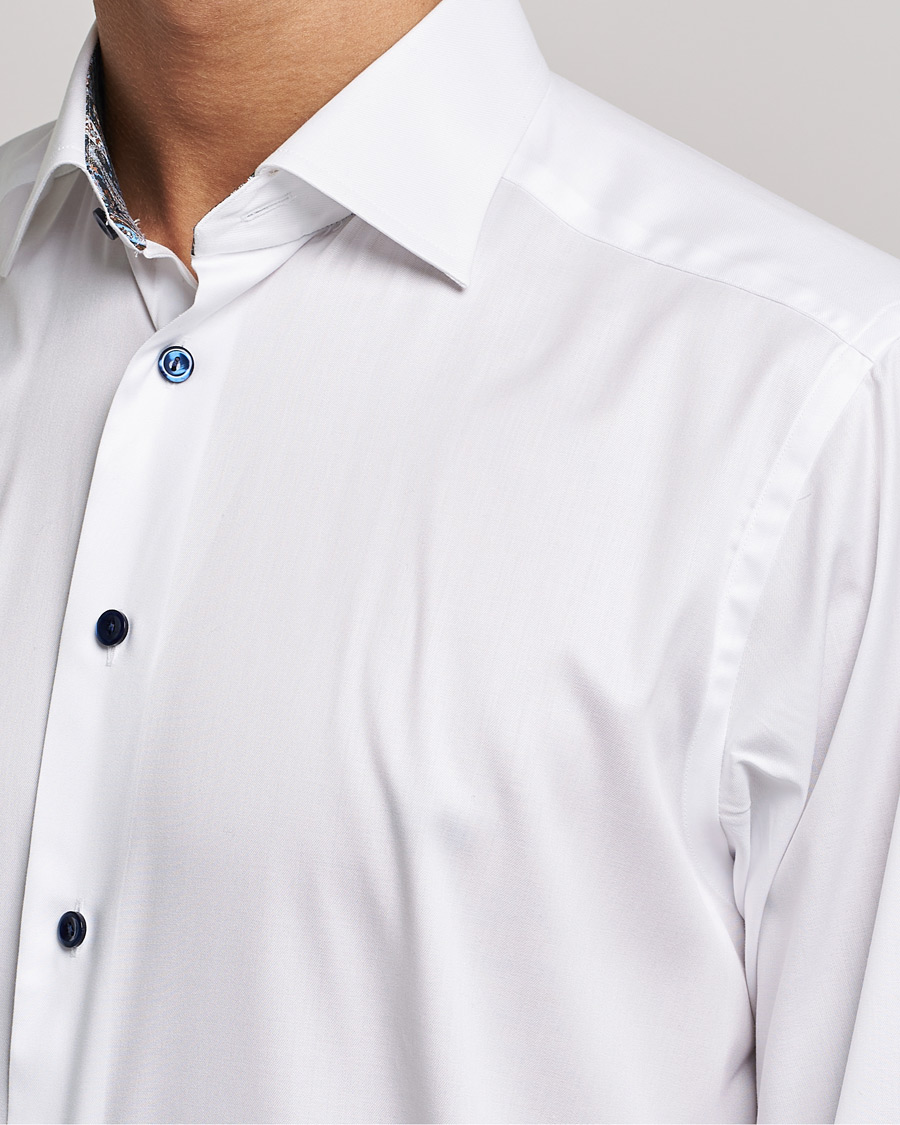 Homme | Chemises | Eton | Organic Cotton Signature Twill Contemporary Shirt White