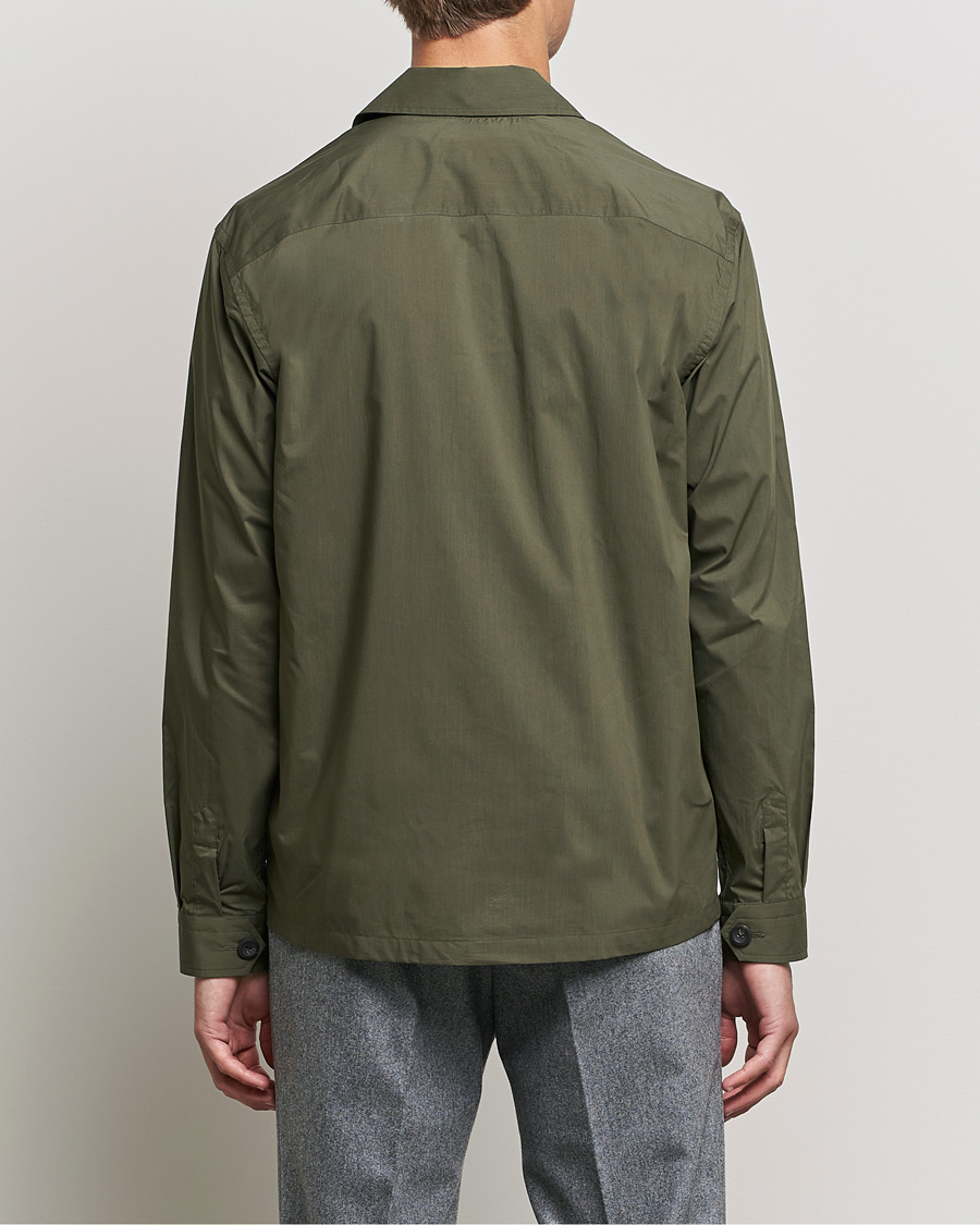 Homme | Chemises | Eton | Cotton Nylon Overshirt Olive