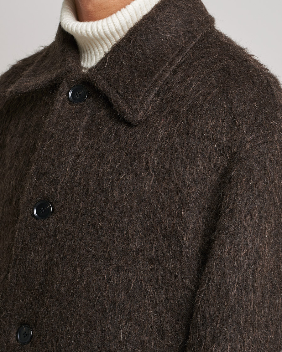 Heren | Jassen | Filippa K | Seattle Hairy Coat Dark Brown