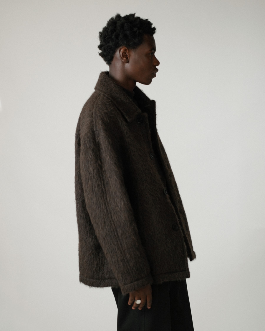 Heren | Jassen | Filippa K | Seattle Hairy Coat Dark Brown