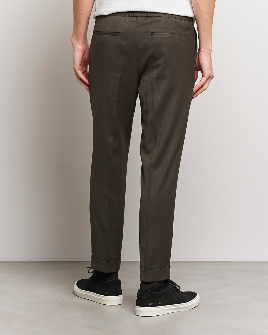 Homme | Pantalons | Filippa K | Terry Wool Trousers Dark Forest Green