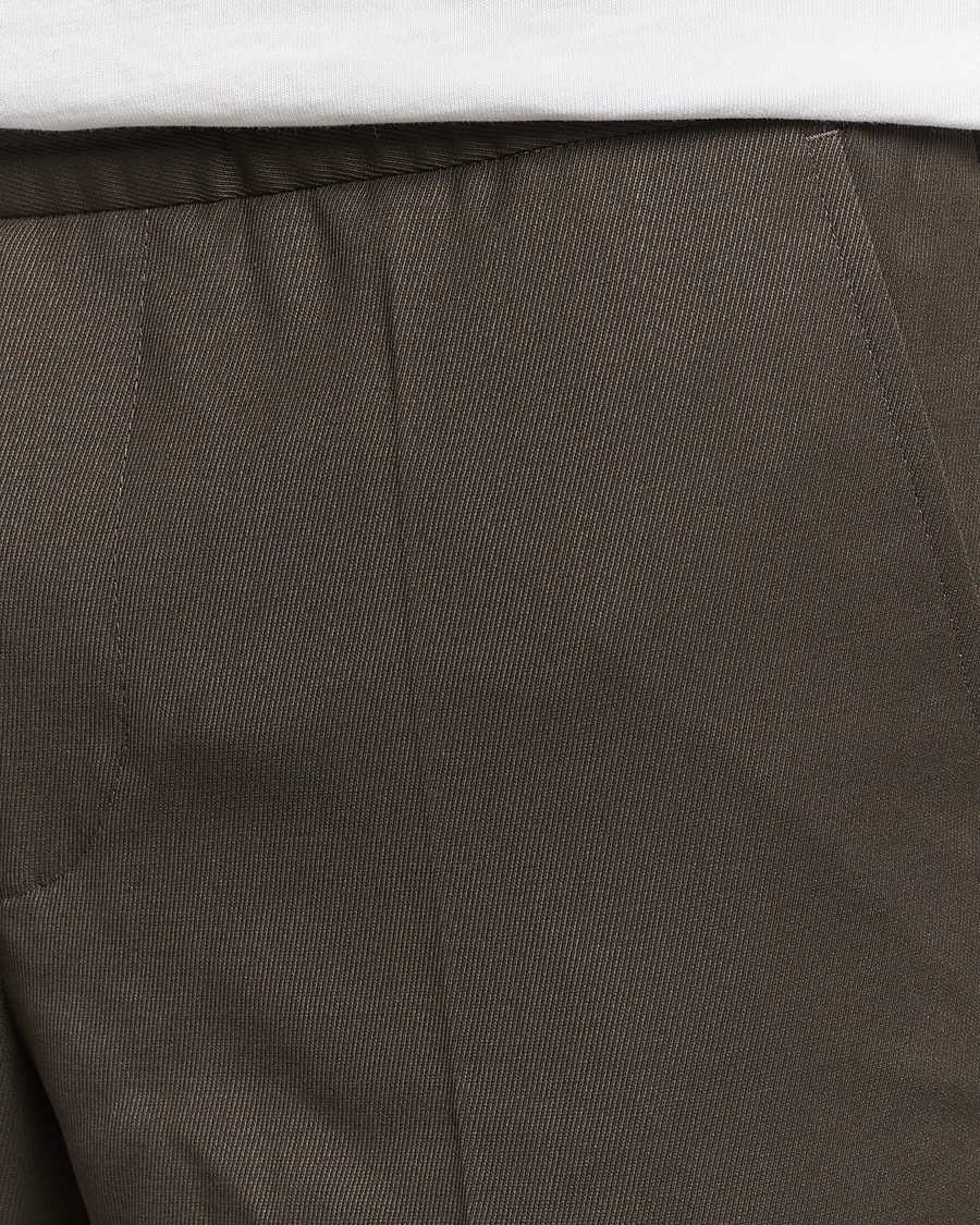 Homme | Pantalons | Filippa K | Terry Wool Trousers Dark Forest Green