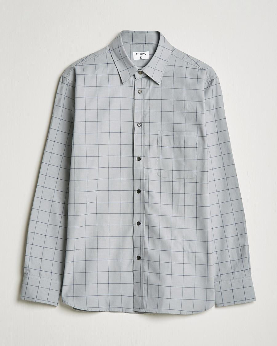 Homme | Chemises | Filippa K | Rob Checked Shirt Light Grey