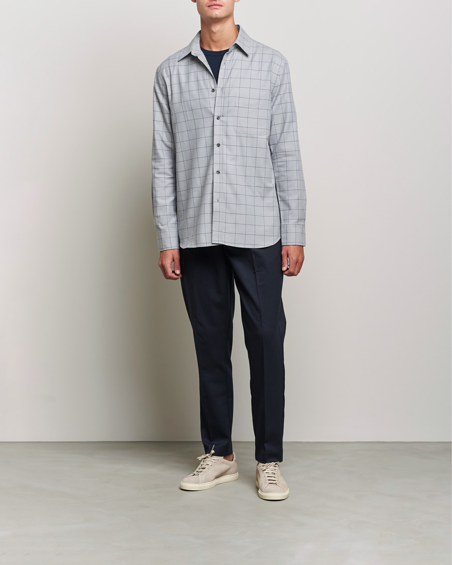 Homme | Chemises | Filippa K | Rob Checked Shirt Light Grey