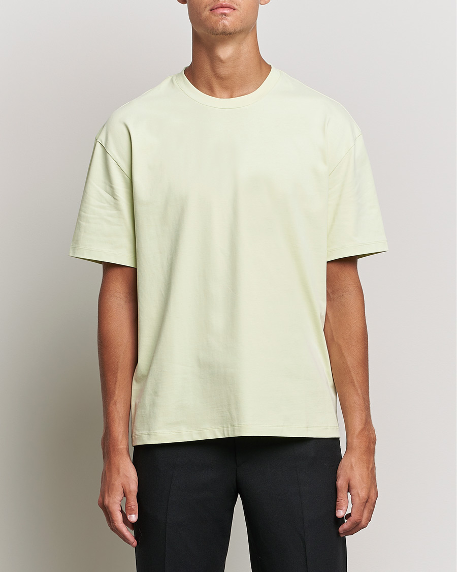 Homme | T-shirts | Filippa K | Brushed Cotton Tee Pale Green