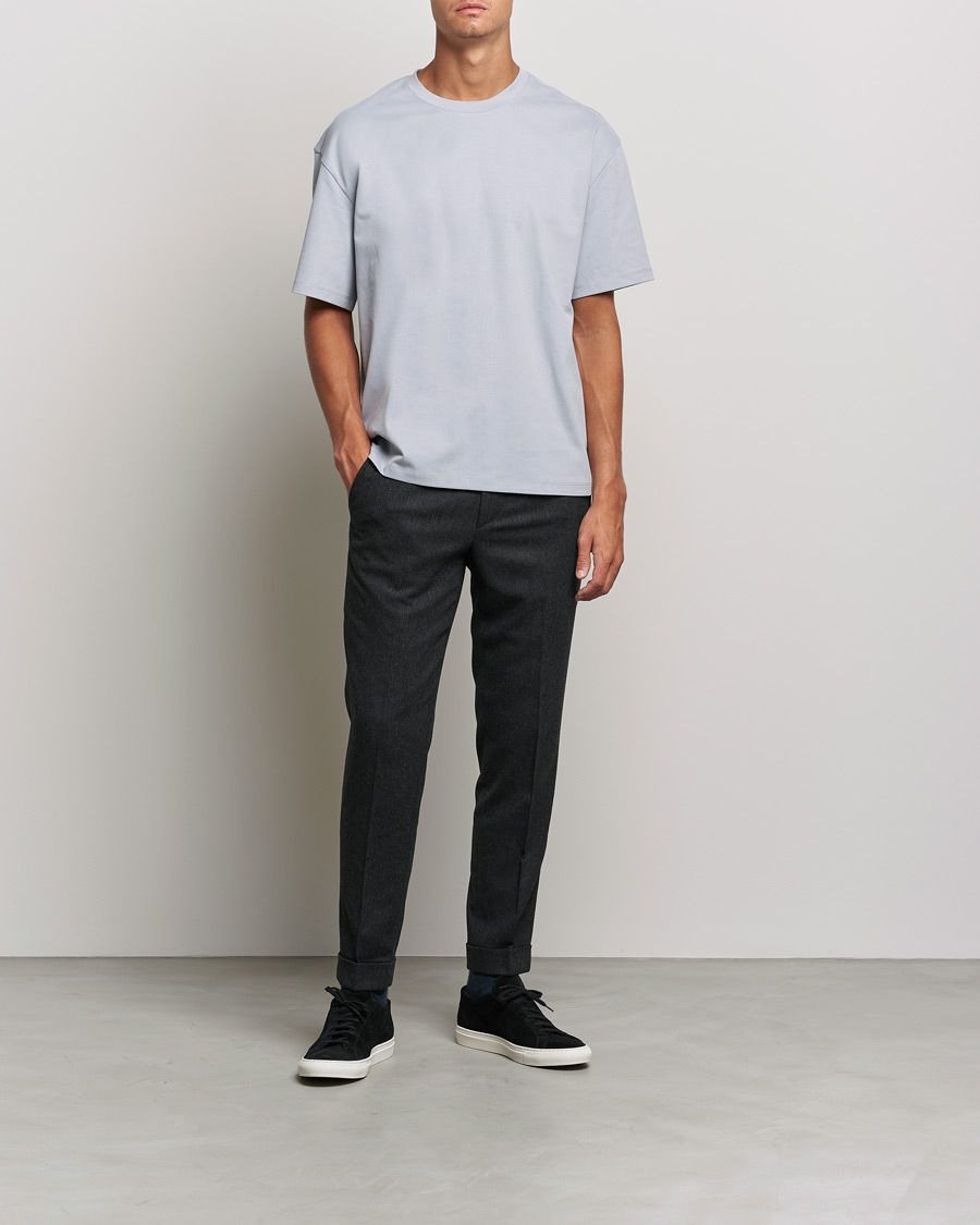 Homme | T-shirts | Filippa K | Brushed Cotton Tee Fog Blue
