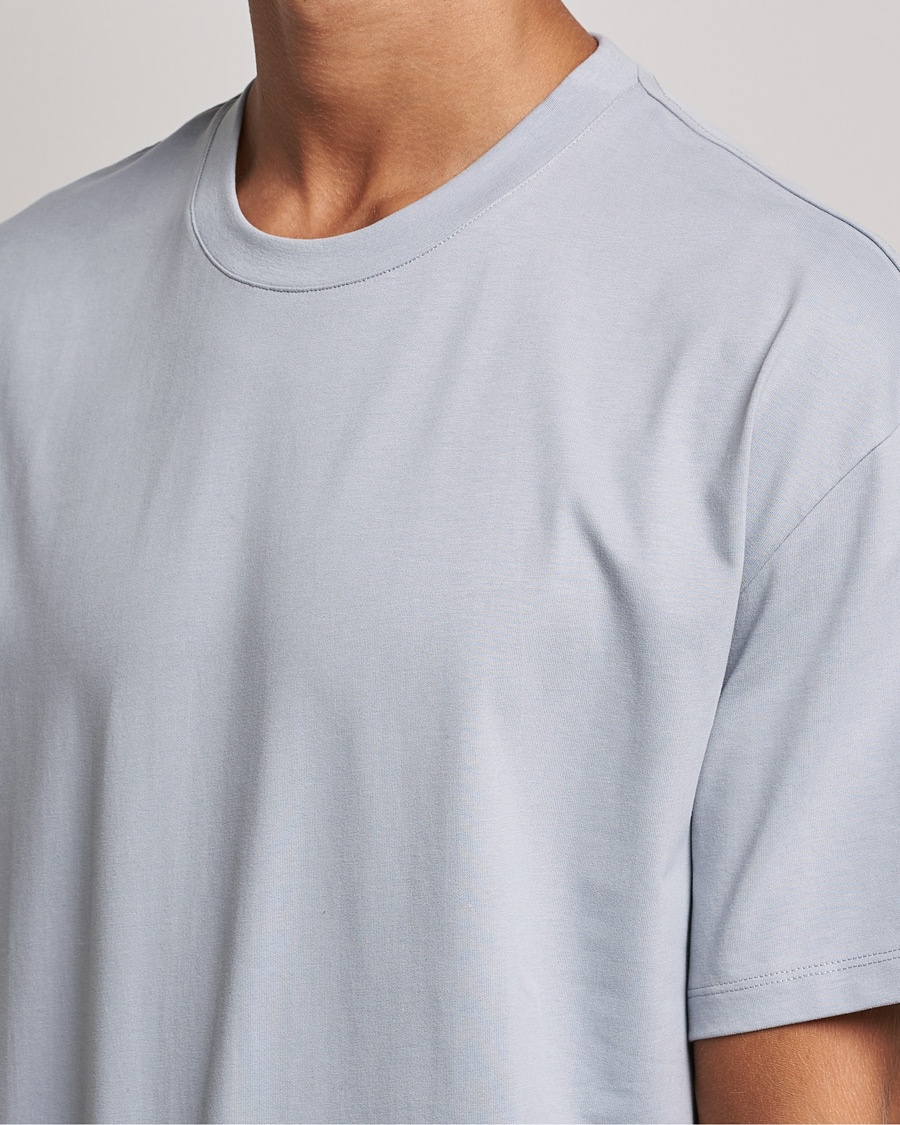 Homme | T-shirts | Filippa K | Brushed Cotton Tee Fog Blue