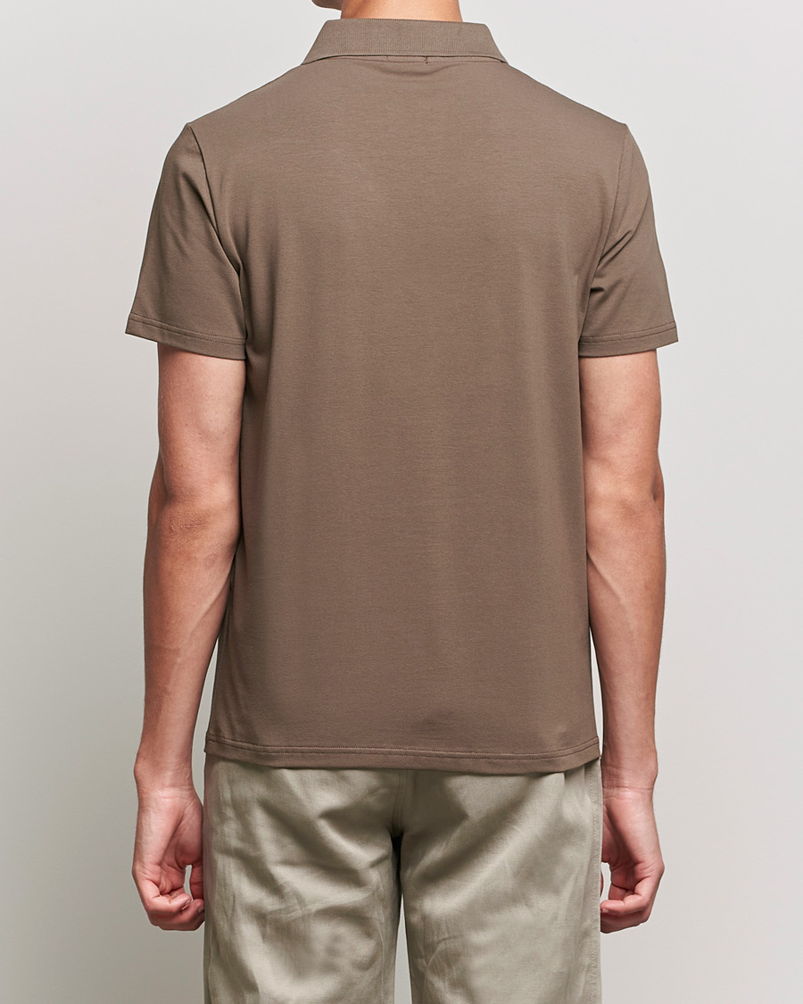Homme | Polos | Filippa K | Lycra Polo T-shirt Mole Grey