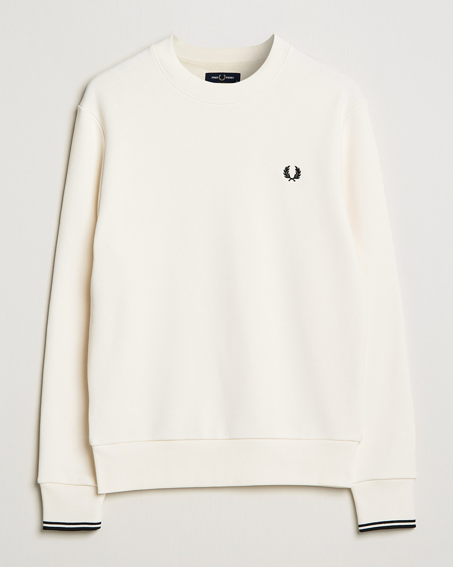Heren | Truien | Fred Perry | Crew Neck Sweatshirt Ecru