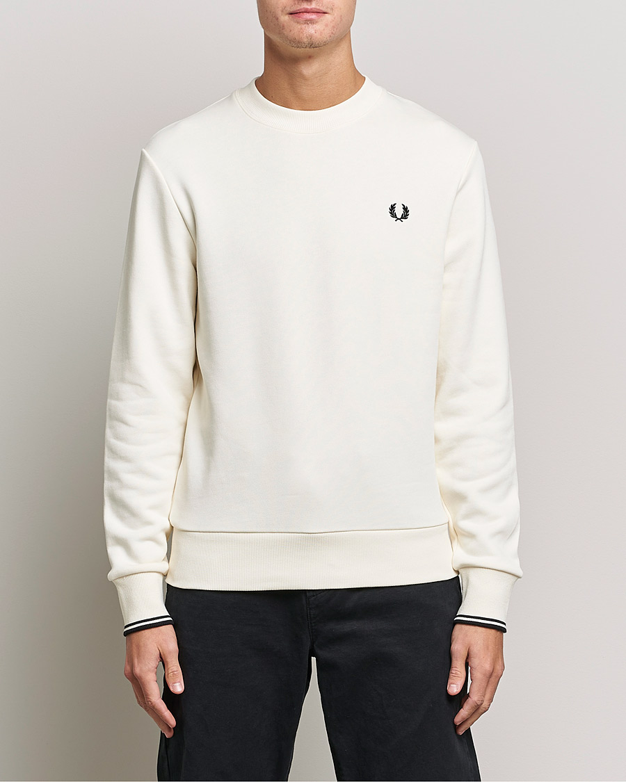 Heren | Truien | Fred Perry | Crew Neck Sweatshirt Ecru
