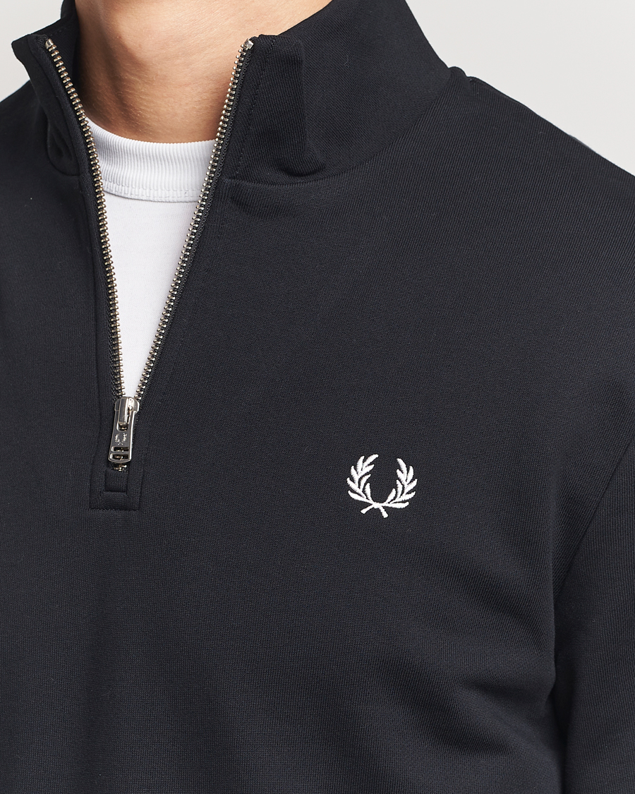 Heren | Truien | Fred Perry | Half Zip Sweatshirt Black