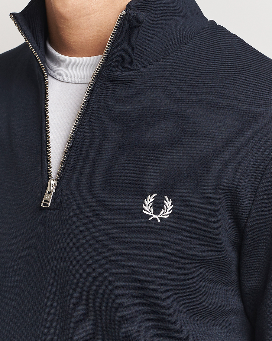 Heren | Truien | Fred Perry | Half Zip Sweatshirt Navy