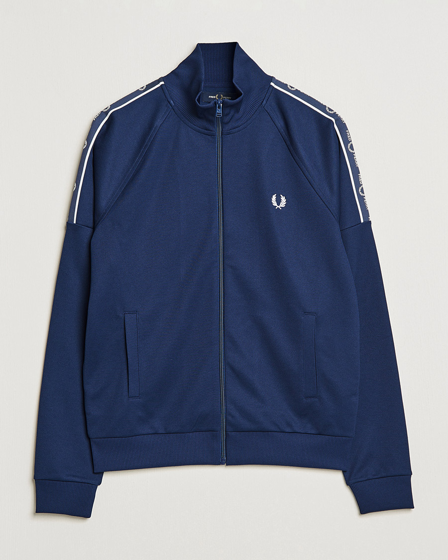 Homme | Pulls Et Tricots | Fred Perry | Tapped Sleeve Track Jacket Blue