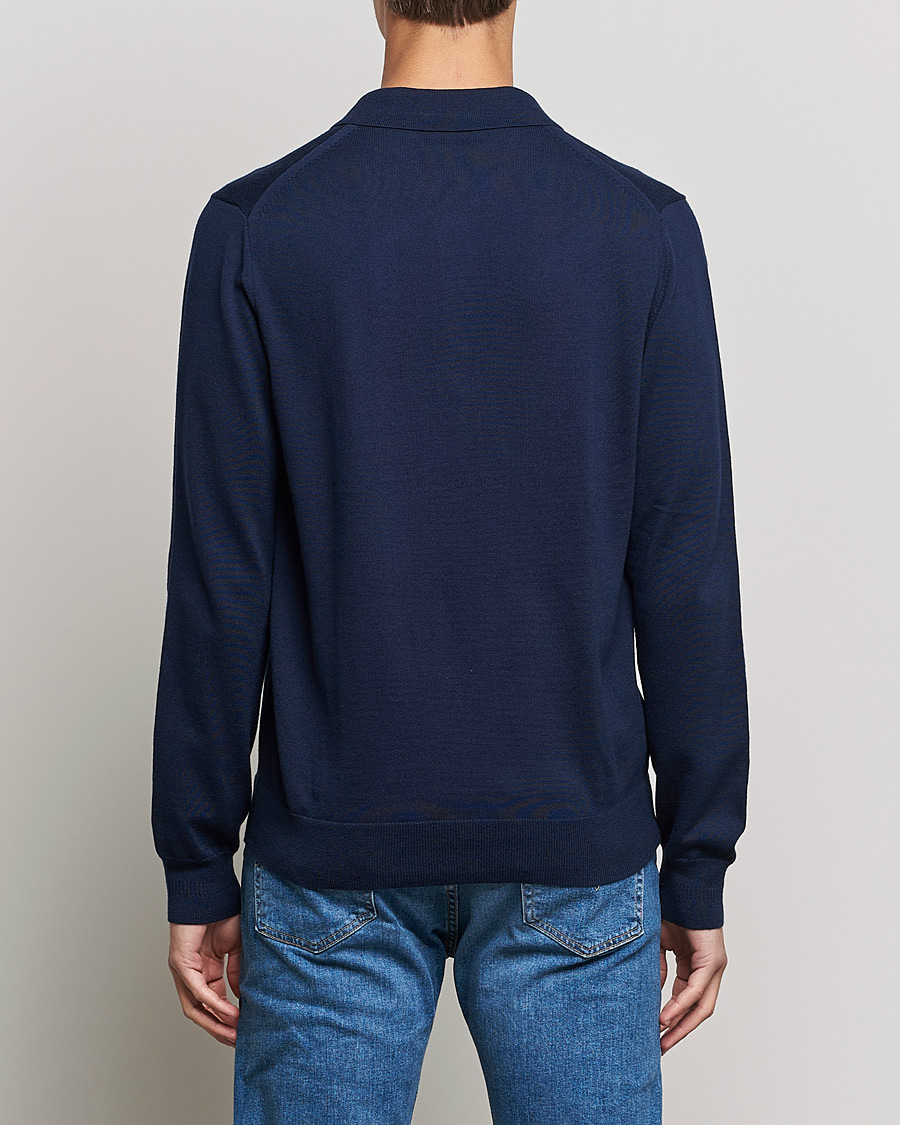 Homme | Pulls Et Tricots | Fred Perry | Long Sleeve Knitted Shirt Navy