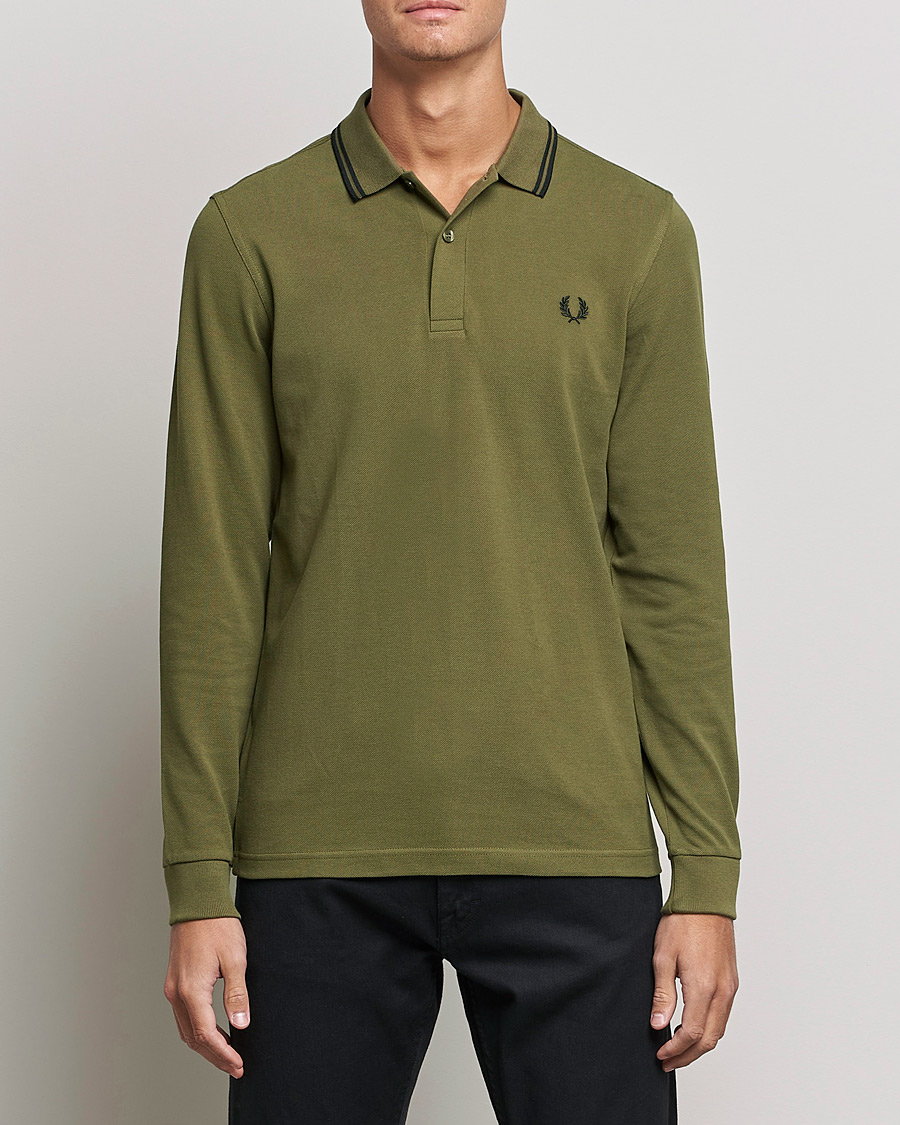 Homme | Pulls Et Tricots | Fred Perry | Long Sleeve Twin Tipped Shirt Uniform Green