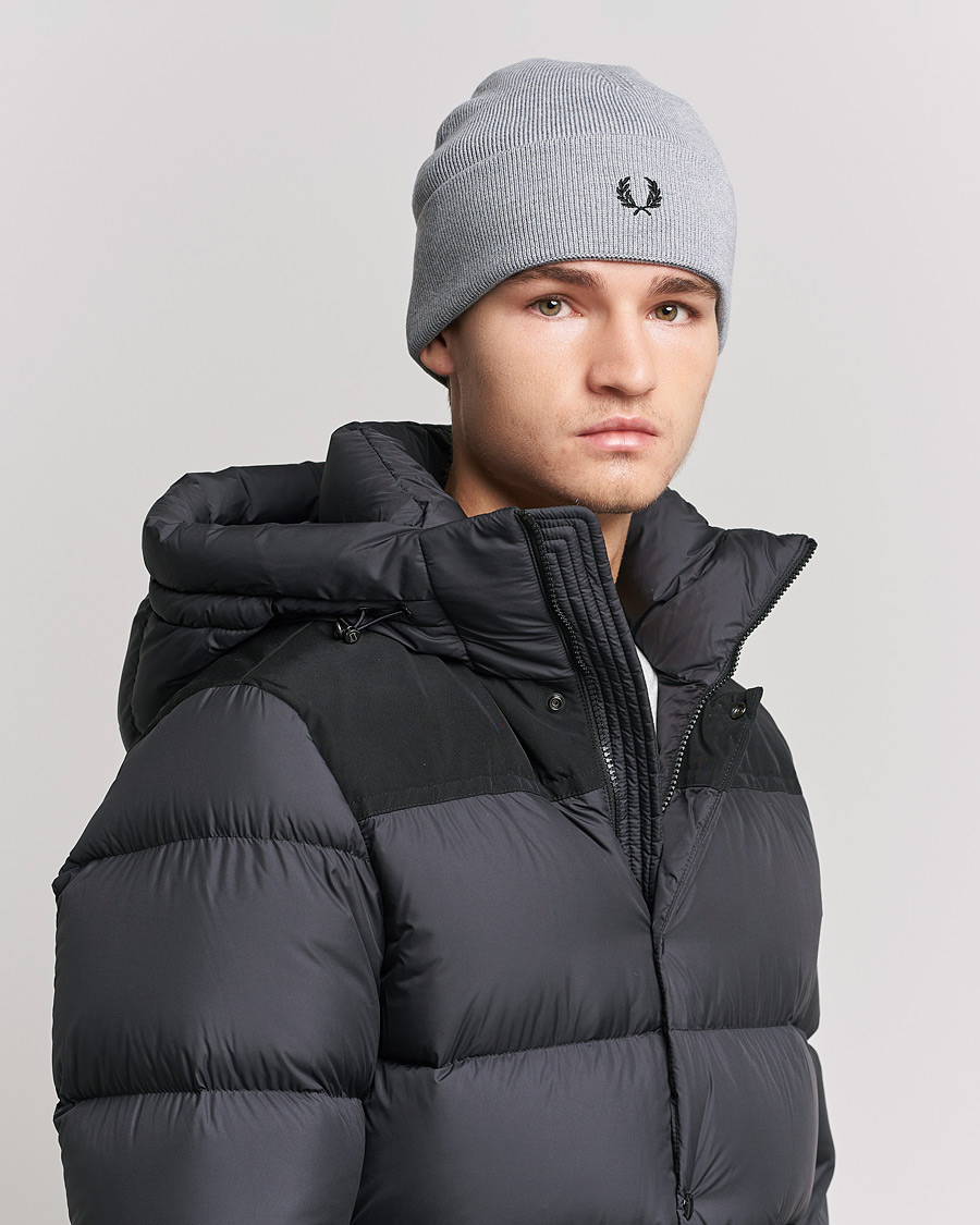 Heren | Fred Perry Merino Wool Beanie Steel | Fred Perry | Merino Wool Beanie Steel