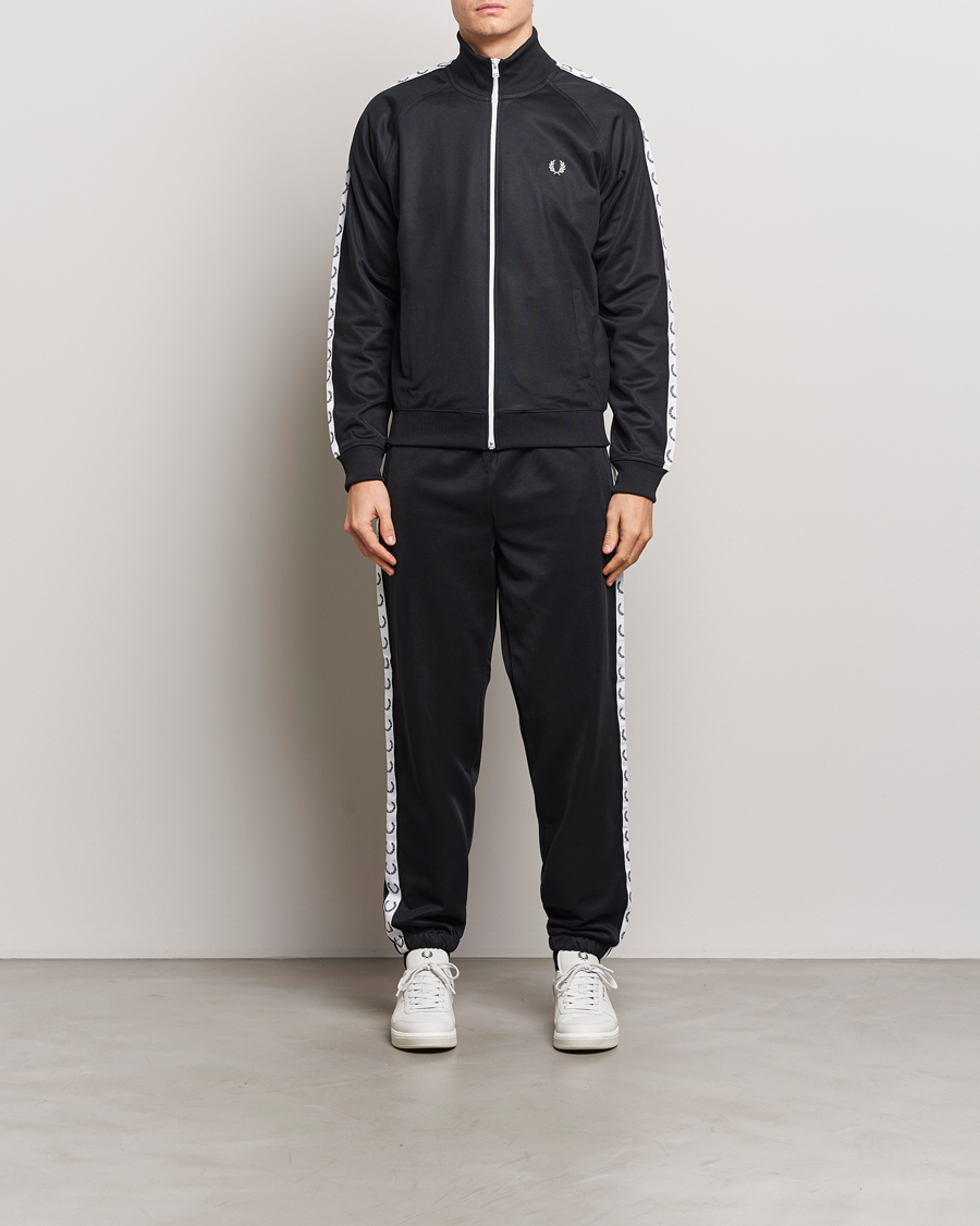 Heren | Truien | Fred Perry | Taped Track Jacket Black