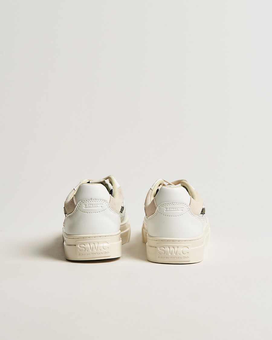 Homme | Stepney Workers Club Pearl S-Strike Leather Sneaker White Black | Stepney Workers Club | Pearl S-Strike Leather Sneaker White Black