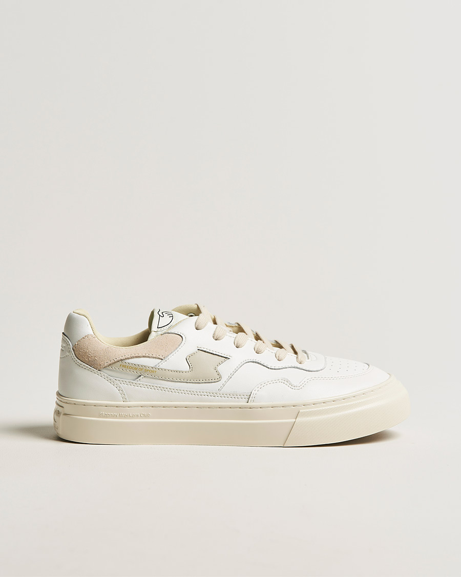 Homme | Stepney Workers Club Pearl S-Strike Leather Sneaker White Putty | Stepney Workers Club | Pearl S-Strike Leather Sneaker White Putty